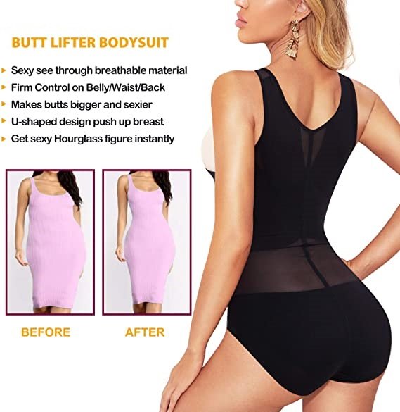 Shapewear Bodysuit for Women Tummy Control Butt Lifter Panty