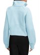 Womens Sweatshirts Fleece Lined 1/2 Zipper Collar Pullover Sweatshirts Long Sleeve Crop Tops