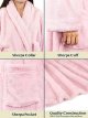 Premium Womens Plush Soft Robe Fluffy Warm Fleece Sherpa Shaggy Bathrobe