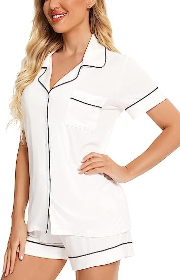 Womens Button Down Pajama Sets Bride Pajamas Sets